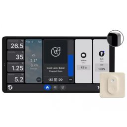 Shelly Wall Display X2 - Ecrã Touch 6.95'' de Parede p/ Controlo Centralizado + Sensor H&T - Prateado e Marfim