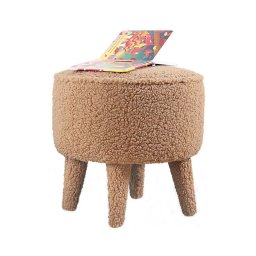 Pufe PIXI, diâmetro 38 cm, castanho