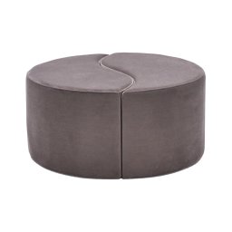 Pufe JING, Ø 80 cm, castanho