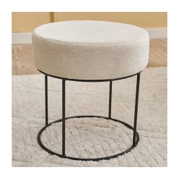 Pufe JAVI Ø 40 cm creme