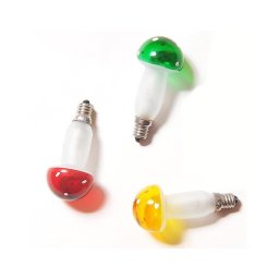CONJUNTO 3x Lâmpada de substituição TOADSTOOL E10/20V mistura de cores