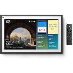 Assistente Virtual Amazon Alexa Echo Show 15 FHD 15,6" + Comando Fire TV - Preto