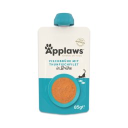 24x85g Caldo de espinhas atum Applaws comida húmida para gatos