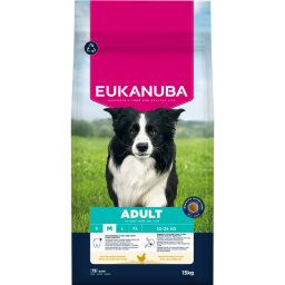2x15kg Adult Medium Breed frango Eukanuba ração cães