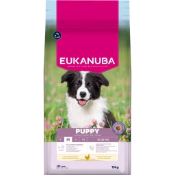 2x15kg Puppy Medium Breed frango Eukanuba ração cães