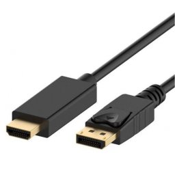 Cabo DisplayPort para HDMI EWENT 1 metro Preto