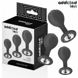 ADDICTED TOYS - CONJUNTO DE 3 PLUG ANAL COM JOIA