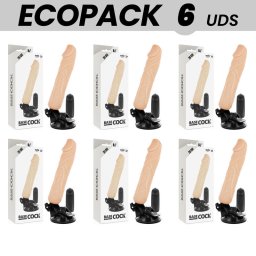 ECOPACK 6 UNIT - BASECOCK VIBRADOR DE CONTROLE REMOTO NATURAL REALISTA 20 CM -O- 4 CM