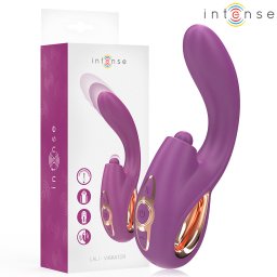 INTENSE - LALI MULTIFUNCIONAL VIBRADOR DE PONTO G COM BATIDA, IMPULSÃO E VIBRAÇÃO ROXO
