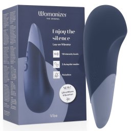 WOMANIZER - VIBE VIBRADOR SILENCIOSO DE USO À DIRETA AZUL ESCURO