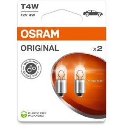 Ams-Osram Lâmpada incandescente OSRAM T4W 12V, 4W, 2 Peça