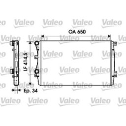 Radiador, arrefecimento do motor VALEO 732872