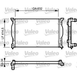Radiador, arrefecimento do motor VALEO 732963