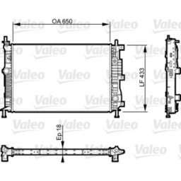Radiador, arrefecimento do motor VALEO 735555