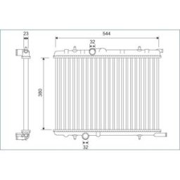 Radiador, arrefecimento do motor VALEO 701124