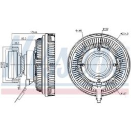 Embraiagem, ventilador do radiador NISSENS 86250
