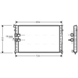 Radiador AVA COOLING PEA2177