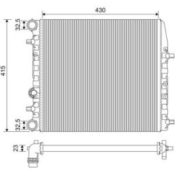 Radiador, arrefecimento do motor VALEO 733062