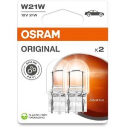 Ams-Osram Lâmpada incandescente OSRAM Standard W21W 12V, 21W, 2 Peça