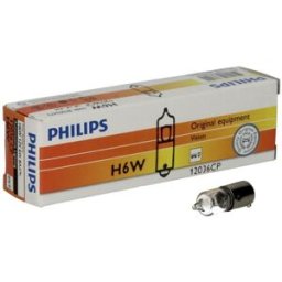 Lâmpada incandescente PHILIPS Vision H6W 12V, 6W, 10 Peça