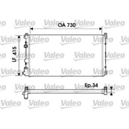 Radiador, arrefecimento do motor VALEO 732918