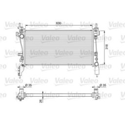 Radiador, arrefecimento do motor VALEO 701718