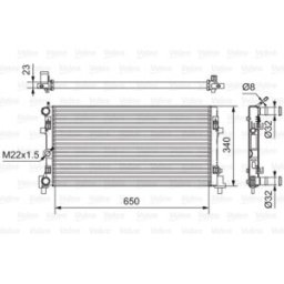 Radiador, arrefecimento do motor VALEO 701522