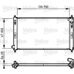 Radiador, arrefecimento do motor VALEO 735200