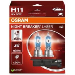 Ams-Osram Lâmpada incandescente OSRAM Night Breaker Laser H11 12V, 55W, 2 Peça