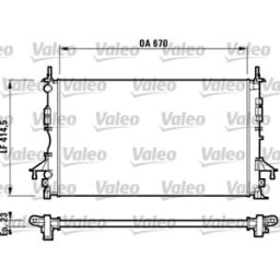 Radiador, arrefecimento do motor VALEO 732827