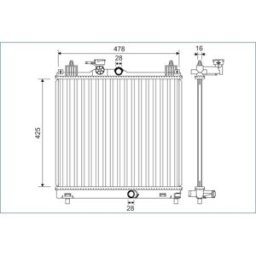 Radiador, arrefecimento do motor VALEO 701138