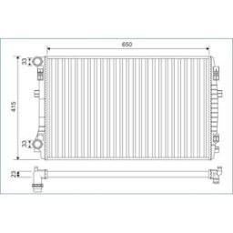 Radiador, arrefecimento do motor VALEO 701129