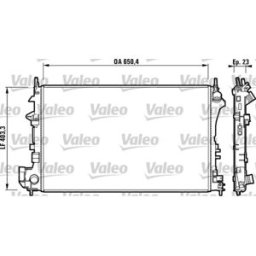 Radiador, arrefecimento do motor VALEO 732879