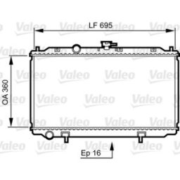 Radiador, arrefecimento do motor VALEO 734736