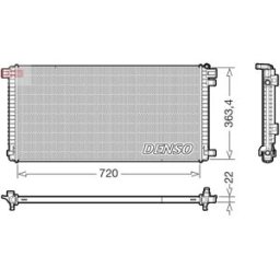 Radiador, arrefecimento do motor DENSO DRM02051