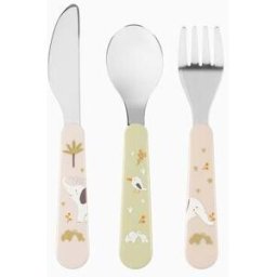 Set de Talheres de Aprendizagem em Aço Inoxidável Bebe Confort 12M+