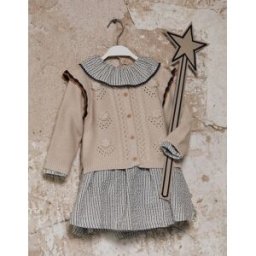 ZIPPY Casaco de malha com crochê e folhos B&S; para bebé menina, bege Beige 9-12 Months