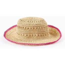 ZIPPY Chapéu de Palha com Contorno para Menina, Bege/Rosa Beige 3-5 Years