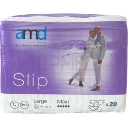 Fraldas AMD - Slip Maxi - Tamanho L - 20 unidades