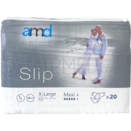 Fraldas AMD - Slip Maxi Plus - Tamanho XL - 20 unidades