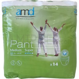 Cuecas Fralda AMD - Super - Tamanho M - 14 unidades