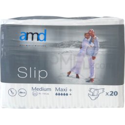 Fraldas AMD - Slip Maxi Plus - Tamanho M - 20 unidades