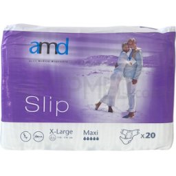 Fraldas AMD - Slip Maxi - Tamanho XL - 20 unidades