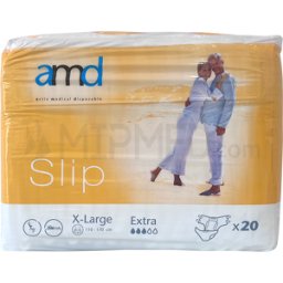 Fraldas AMD - Slip Extra - Tamanho XL - 20 unidades