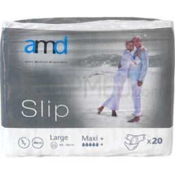 Fraldas AMD - Slip Maxi Plus - Tamanho L - 20 unidades