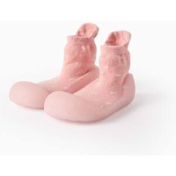ZIPPY Steppies Meia-Pantufa para Bebé Menina 'Floral', Rosa Rosa 19.5