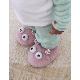 ZIPPY Pantufas de Peluche para Menina 'Monstro', Rosa Rosa 33-34