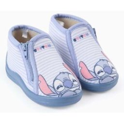 Disney Pantufas com estampado Stitch para bebé e menina, azul/branco Azul Claro 22