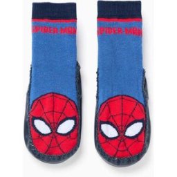 MARVEL HEROES Meias-Pantufas para Menino 'Homem-Aranha', Azul/Vermelho Azul 27-28