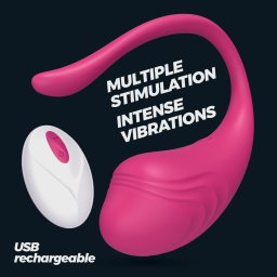 Ovo Vibratório Recarregável C/ Comando Tamago Crushious Rosa
